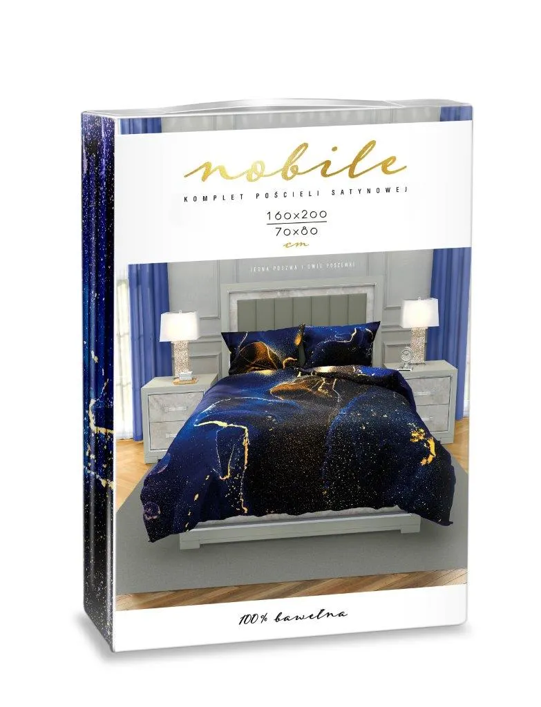 Pościel komplet NOBILE 015 160x200+2x70x80 satyna bawełaniana fotoprint wielokolorowy - FARO_31224
