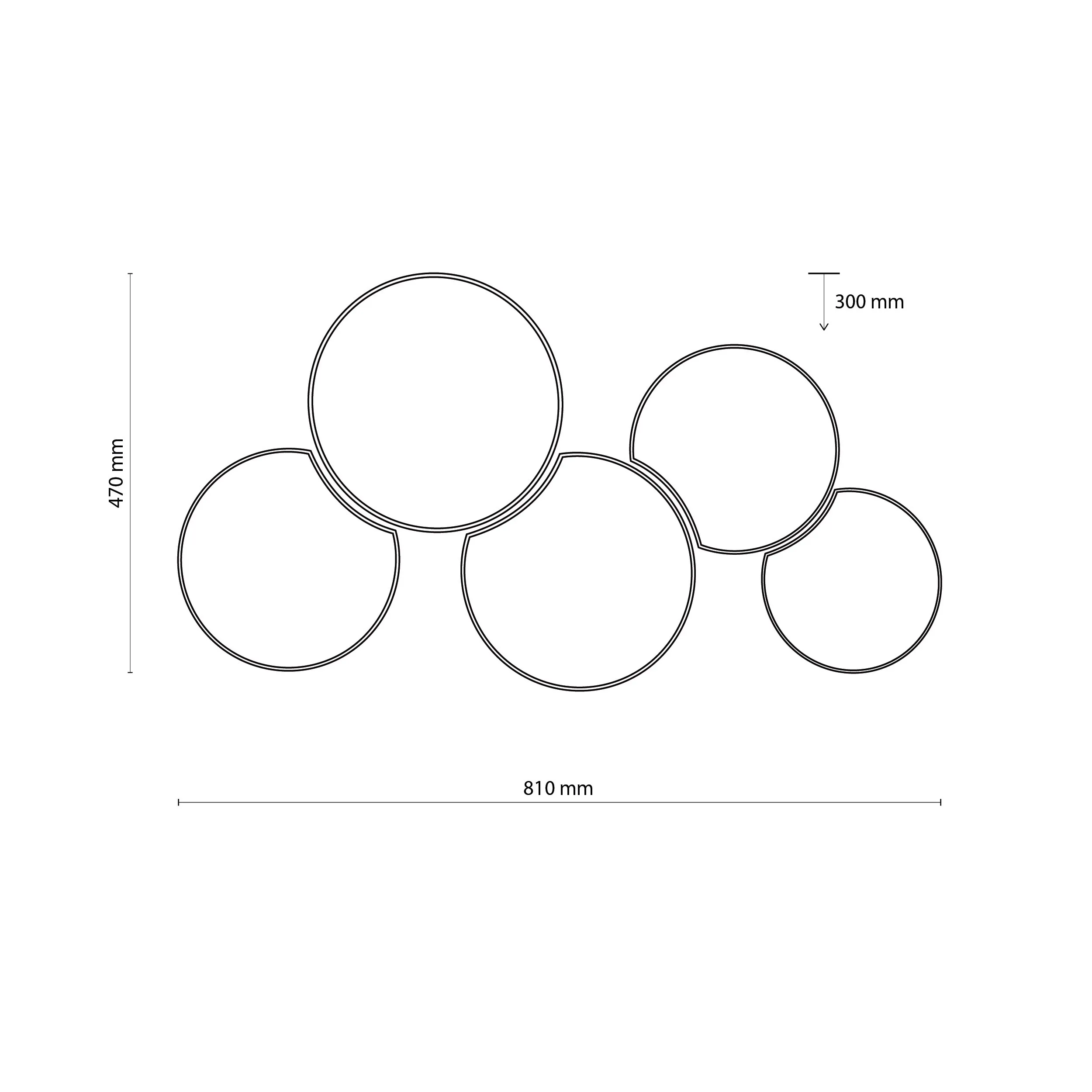 Lampa sufitowa MONA brązowa z tkaniny z białymi kloszami 81x47x30cm - TK_6593