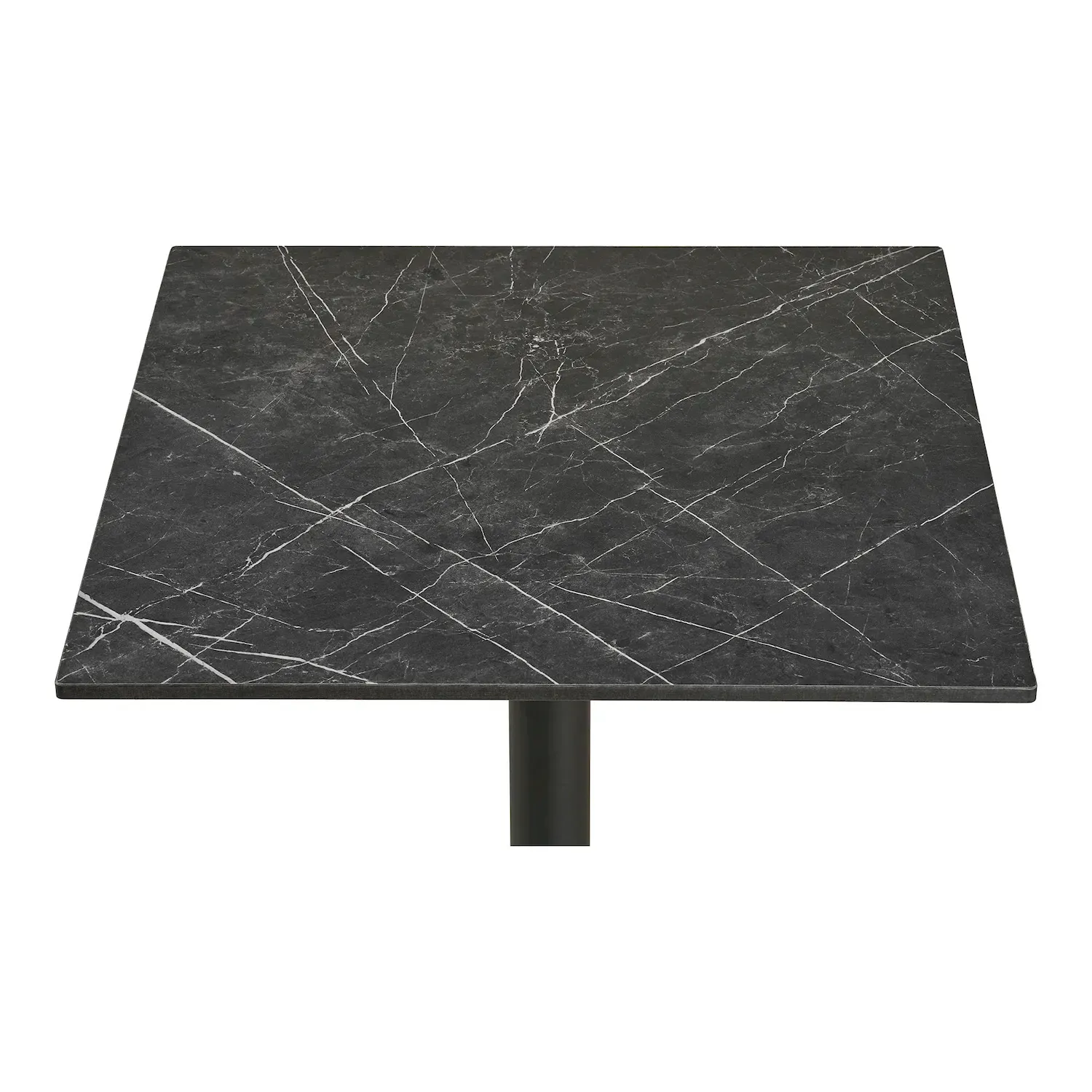 Stolik kawowy BISTRO 60x60 efekt marmuru/czarna podstawa - 7501181