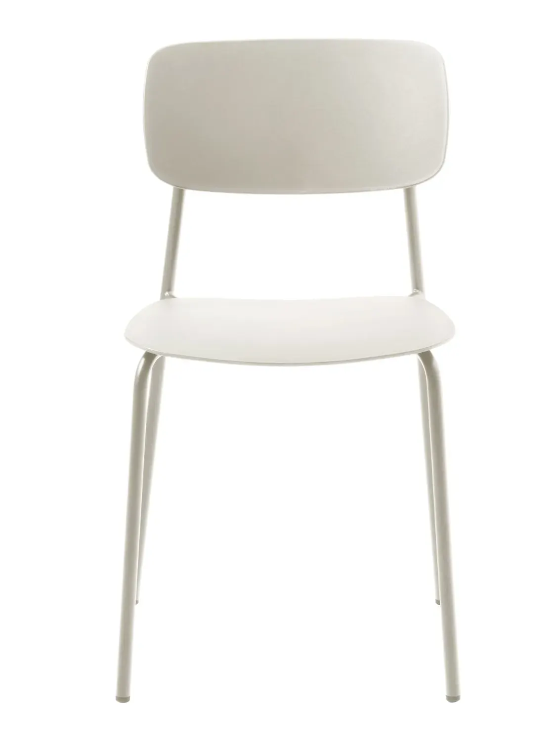 Krzesło metalowe KIRKLAND - złamana biel - UN_54310006