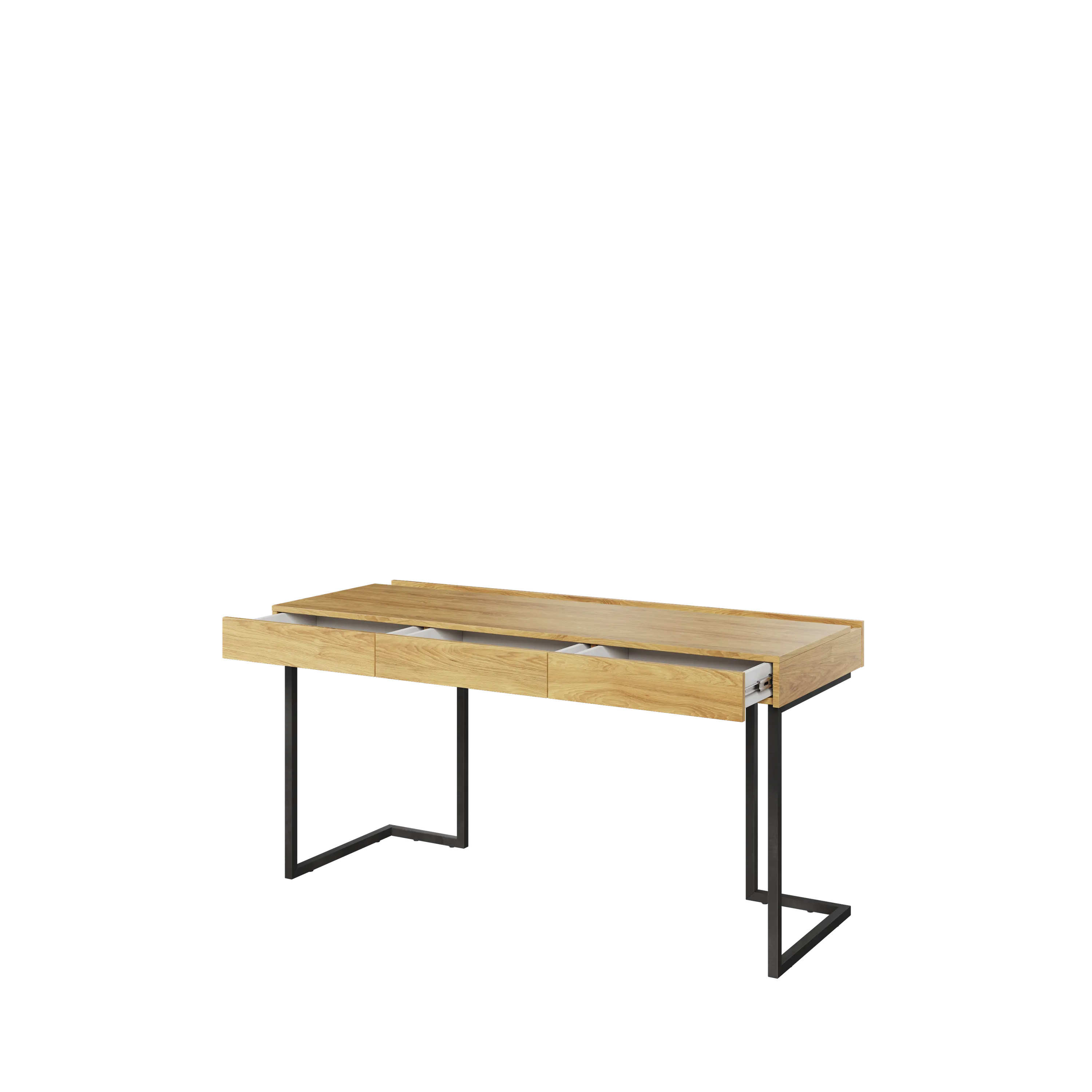 Biurko wolnostojące Teen Flex TF-04+TF-15 150cm hikora naturalna/surowa stal - TF415HRS