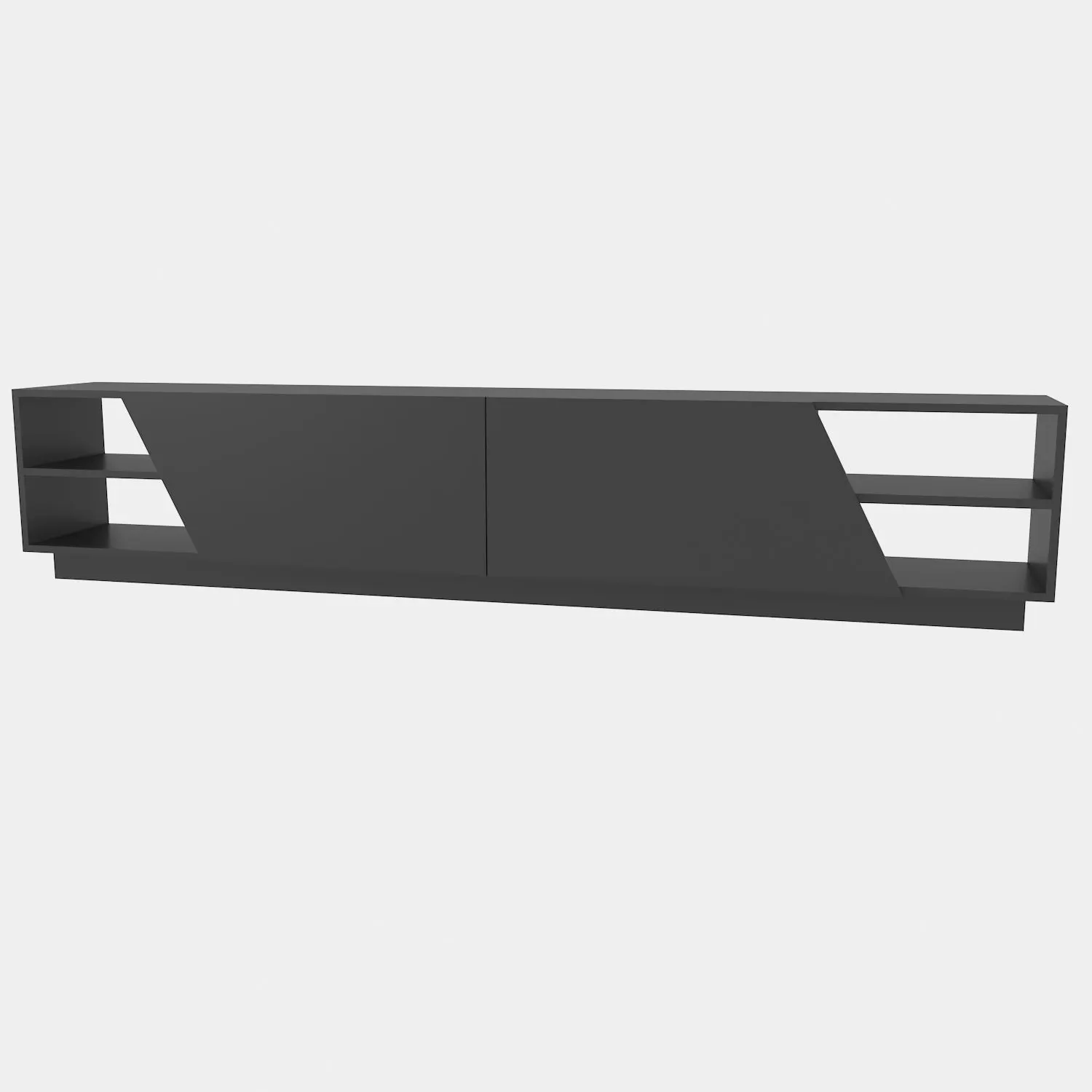 Szafka RTV 2-drzwiowa RHODES 240 cm antracytowa