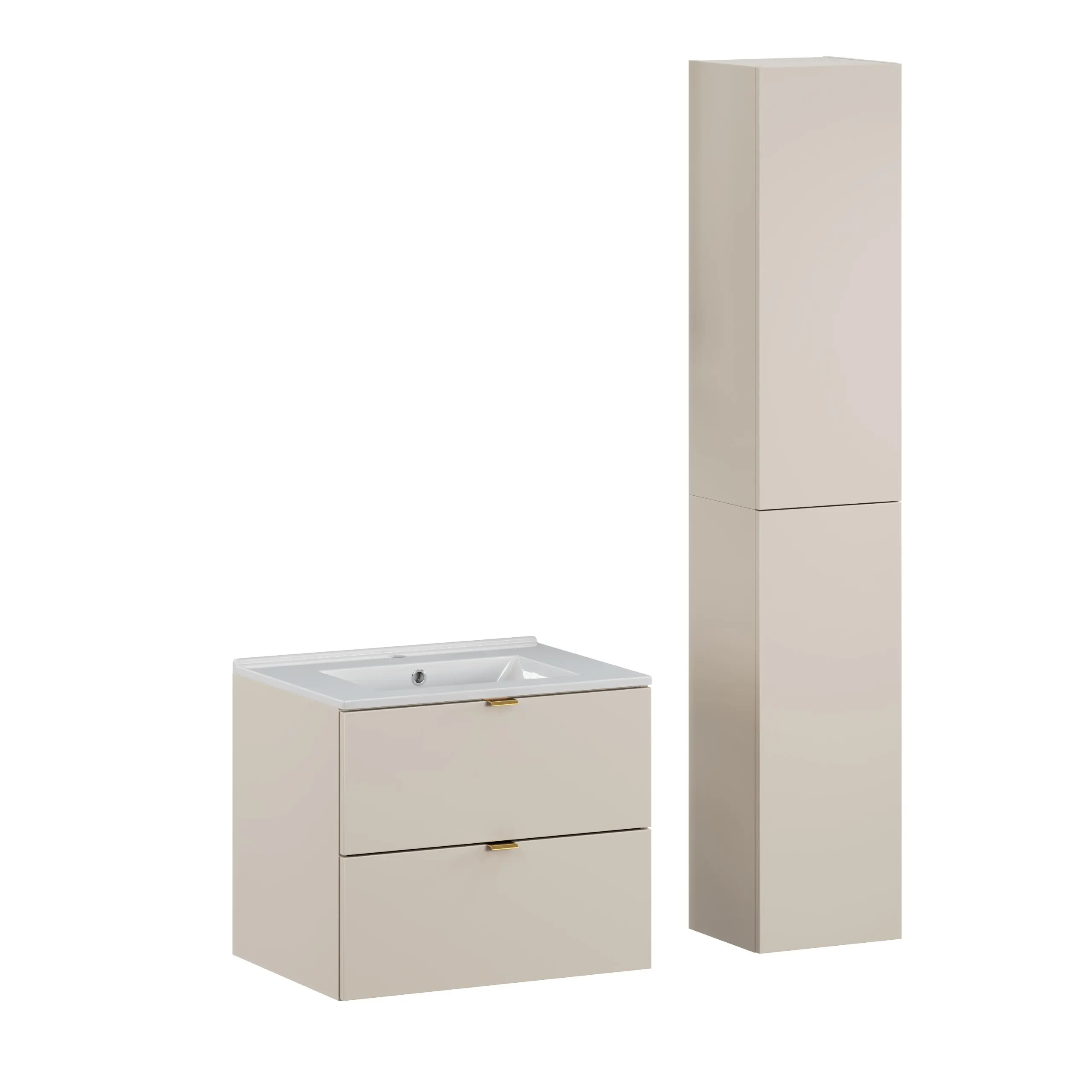Zestaw meblowy SET-DC 60cm z umywalką meblową Lava i szafką wysoką