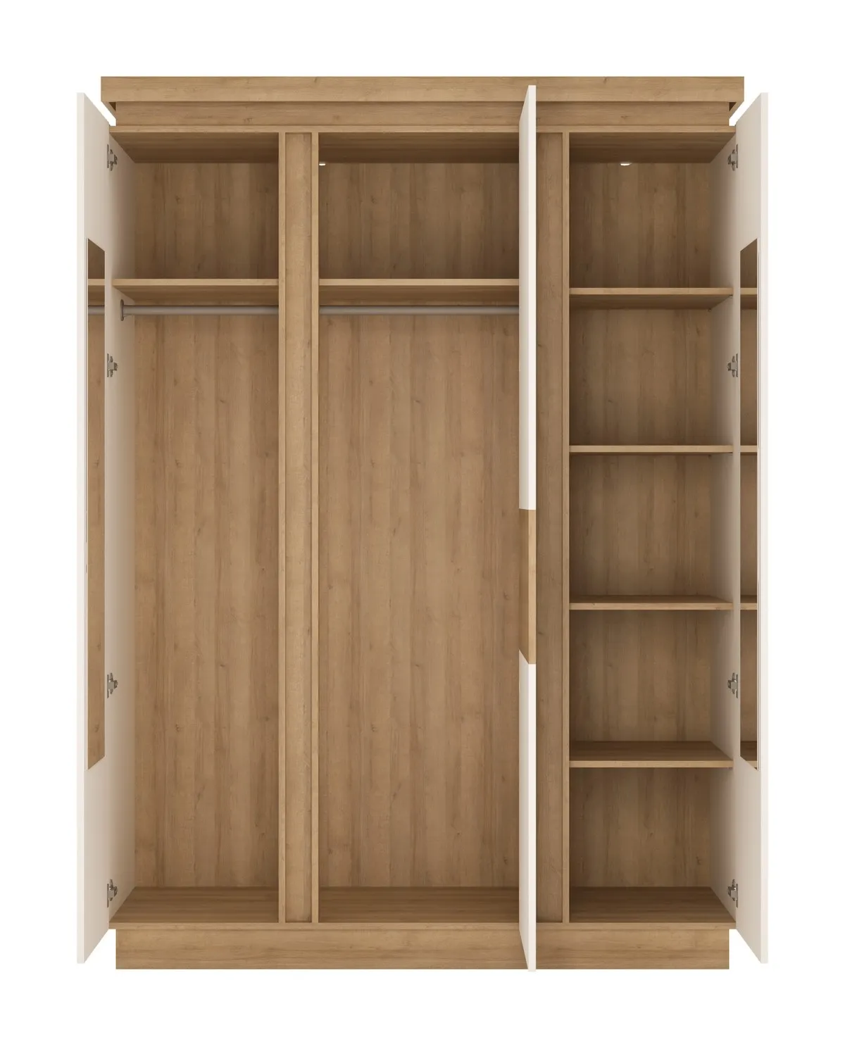 3-DRZWIOWA SZAFA LYON LYOS02 DĄB RIVIERA JASNA/BIAŁA HG - 6000000007984