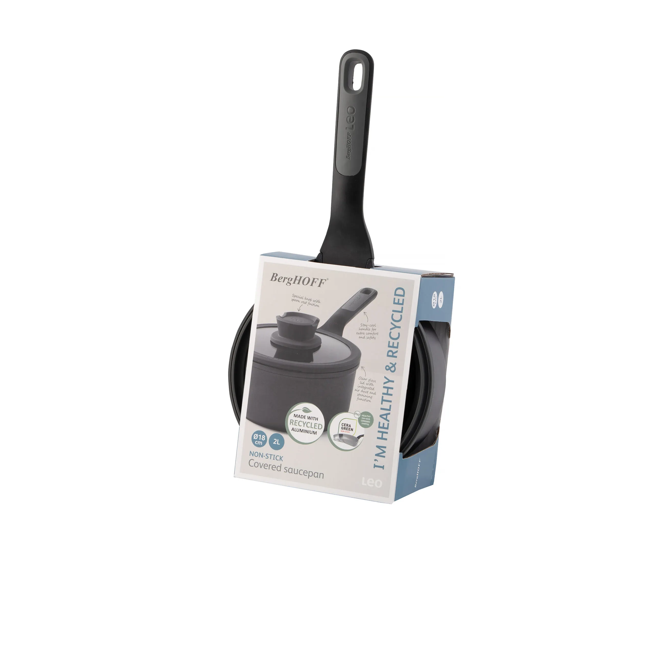 image garnek, pokrywka, rączka, aluminium, nieprzywierający