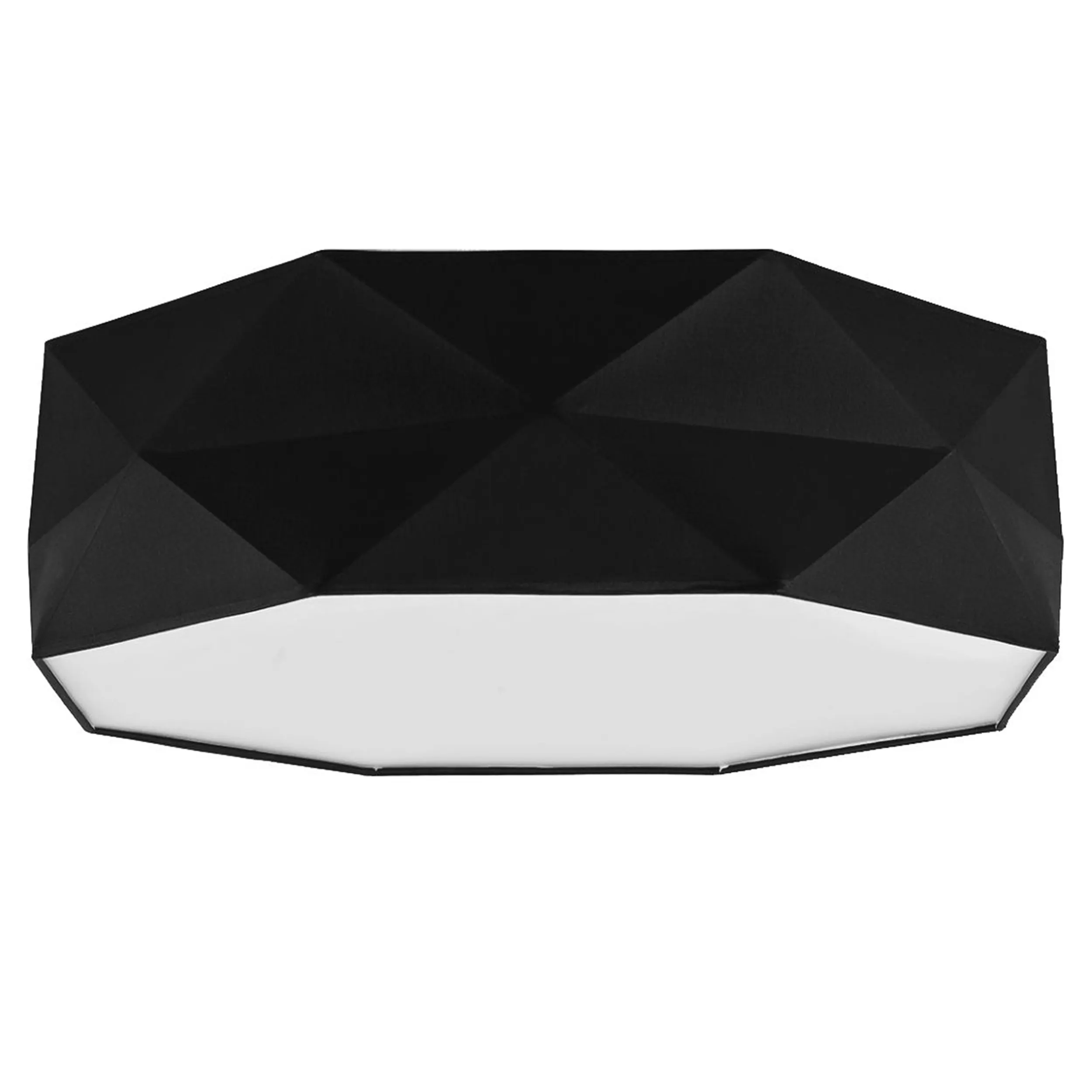 Lampa sufitowa KANTOOR czarna z białym kloszem 52x17cm