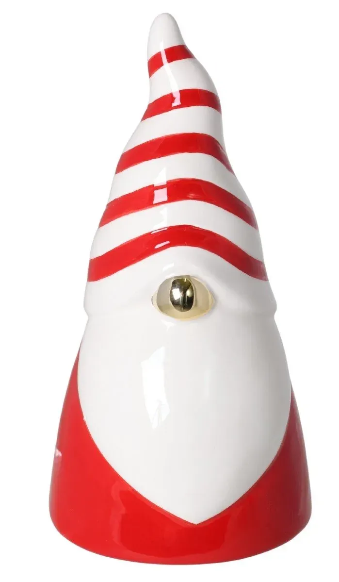 Skrzat z czapką w paski MAXI 72883 czerwony