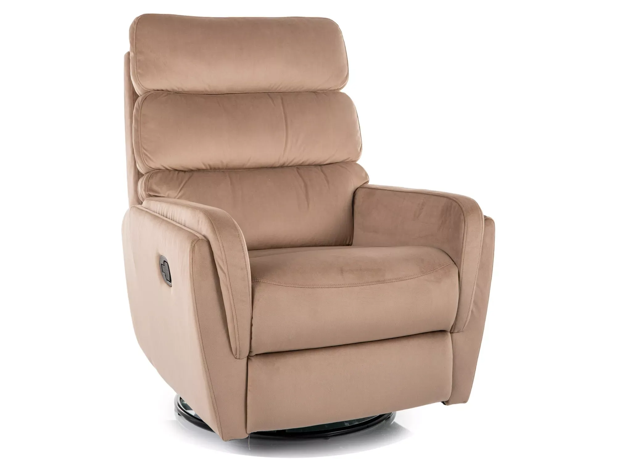 Fotel rozkładany ARGOS VELVET obrotowy beżowy Fotel rozkładany ARGOS VELVET obrotowy beżowy