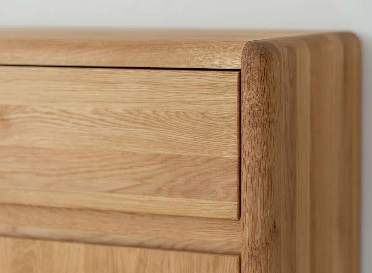 Komoda dębowa 2-drzwiowa z 1 szufladą RONDA Dębowy Sen dąb olejowany - ZIKOM1_1.2