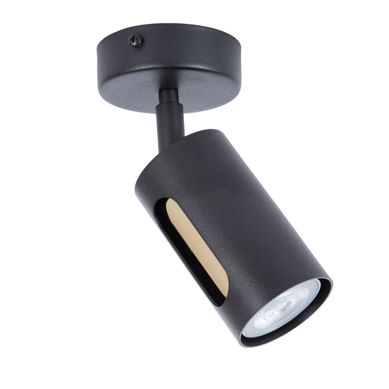 Kinkiet stalowy FLOW 1 czarny złoty Oświetlenie, Lampa