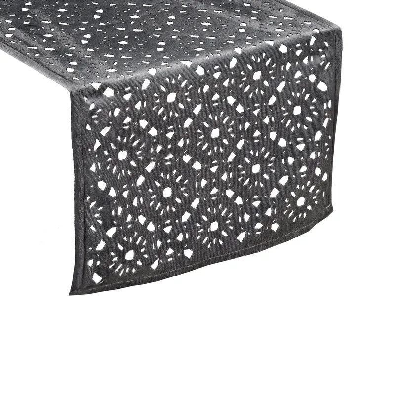 OBRUS PILAR 33X180 CM STALOWY - EU_335284