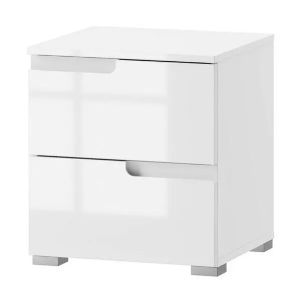 Szafka nocna SELENE 32 z szufladami biały połysk 47x42x40cm