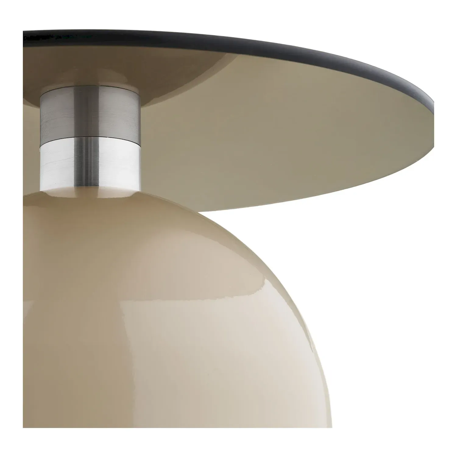 Stolik pomocniczy okrągły RAVELLO 40cm szary beżowy - 2151510