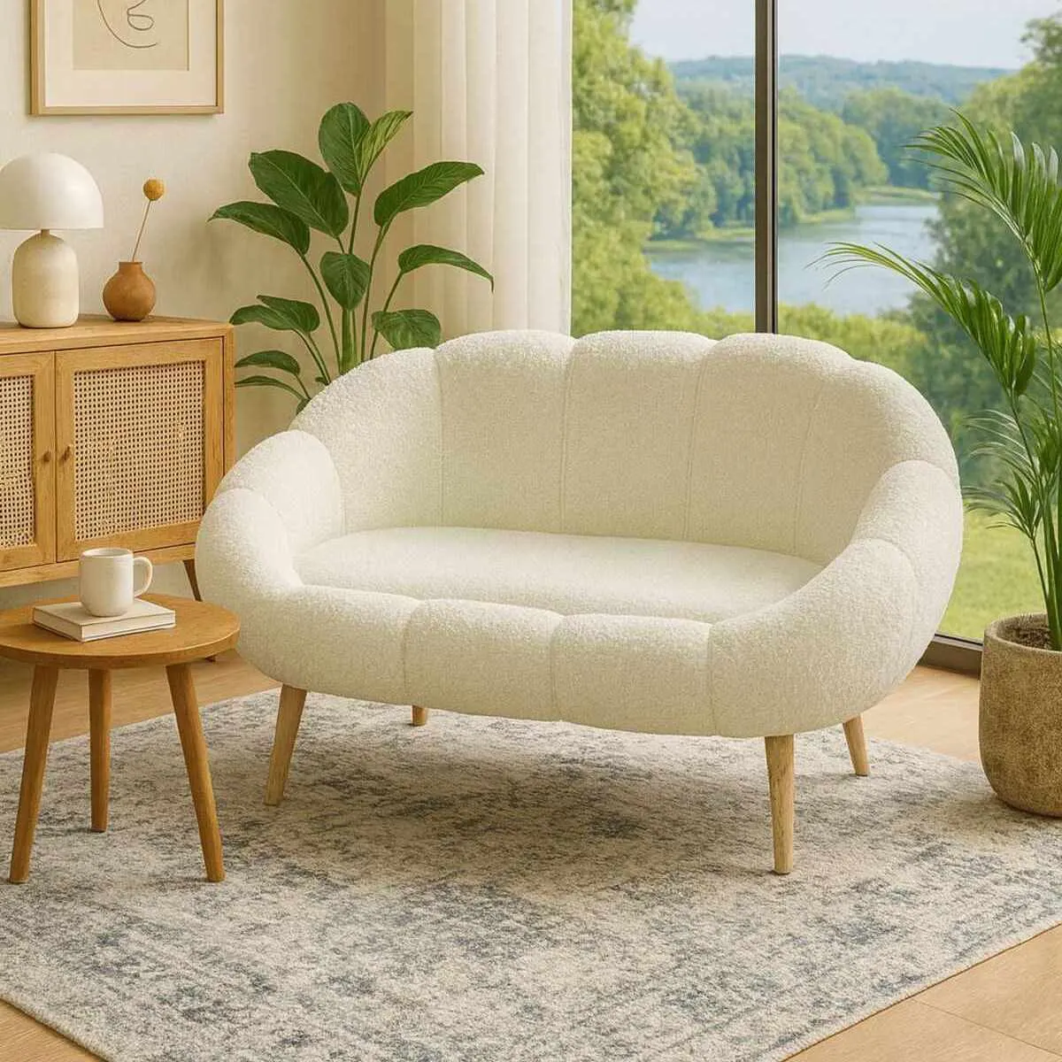 Sofa 2-osobowa LIDA biały - ASI_251BLS1114