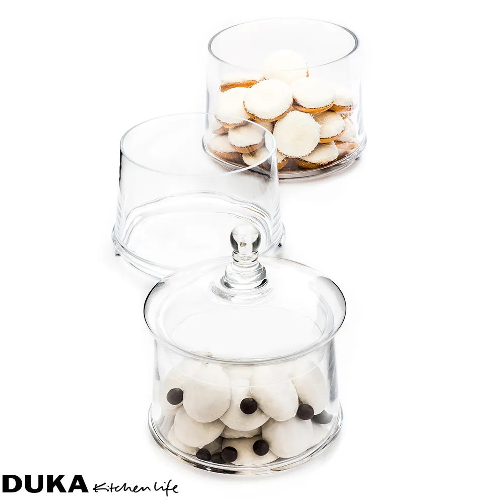 Słoik na ciastka DUKA CANDY 3-poziomowy 40 cm transparentny szkło — zdjęcie 10