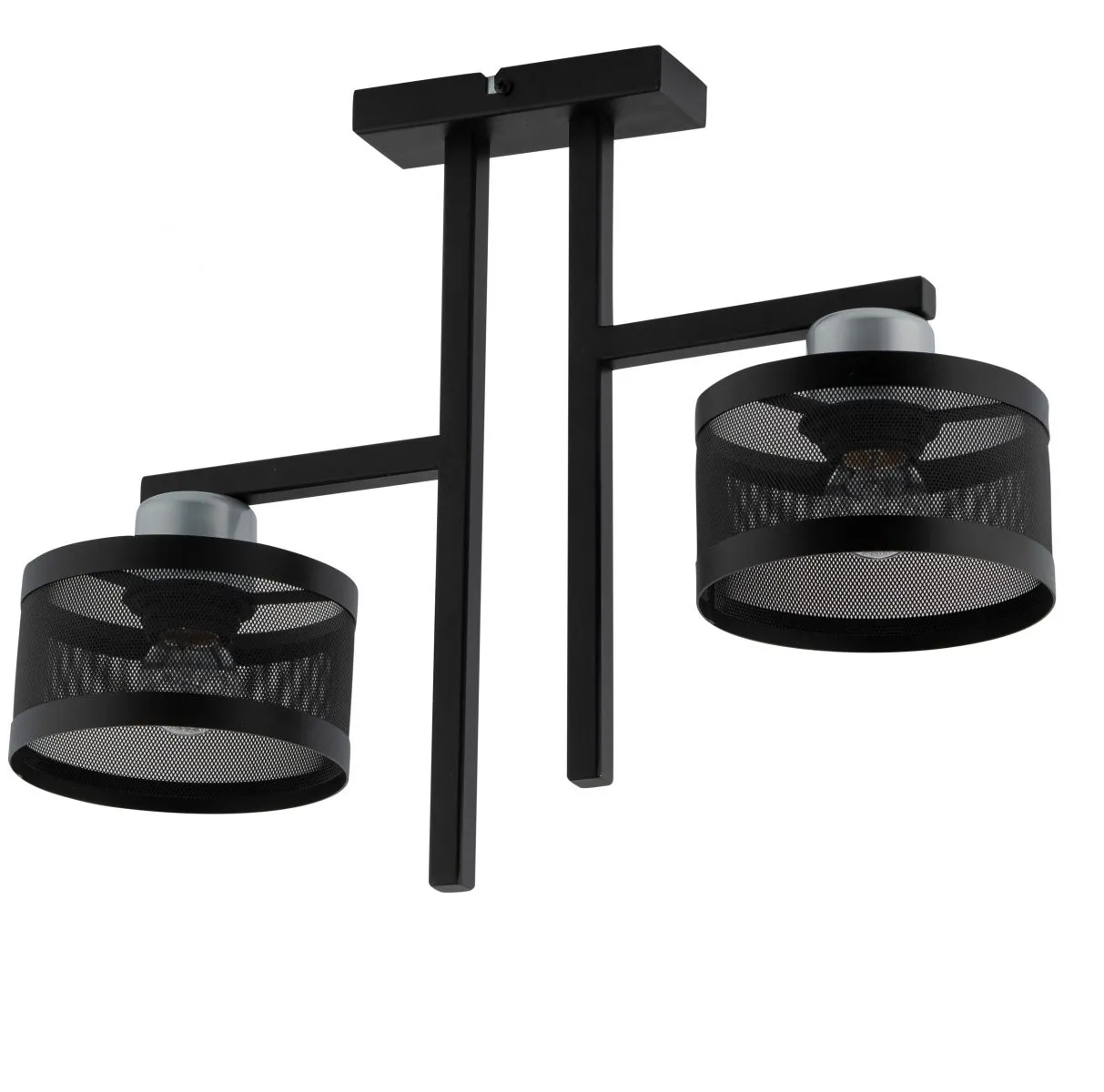 Lampa sufitowa OFF 2 czarno-srebrna