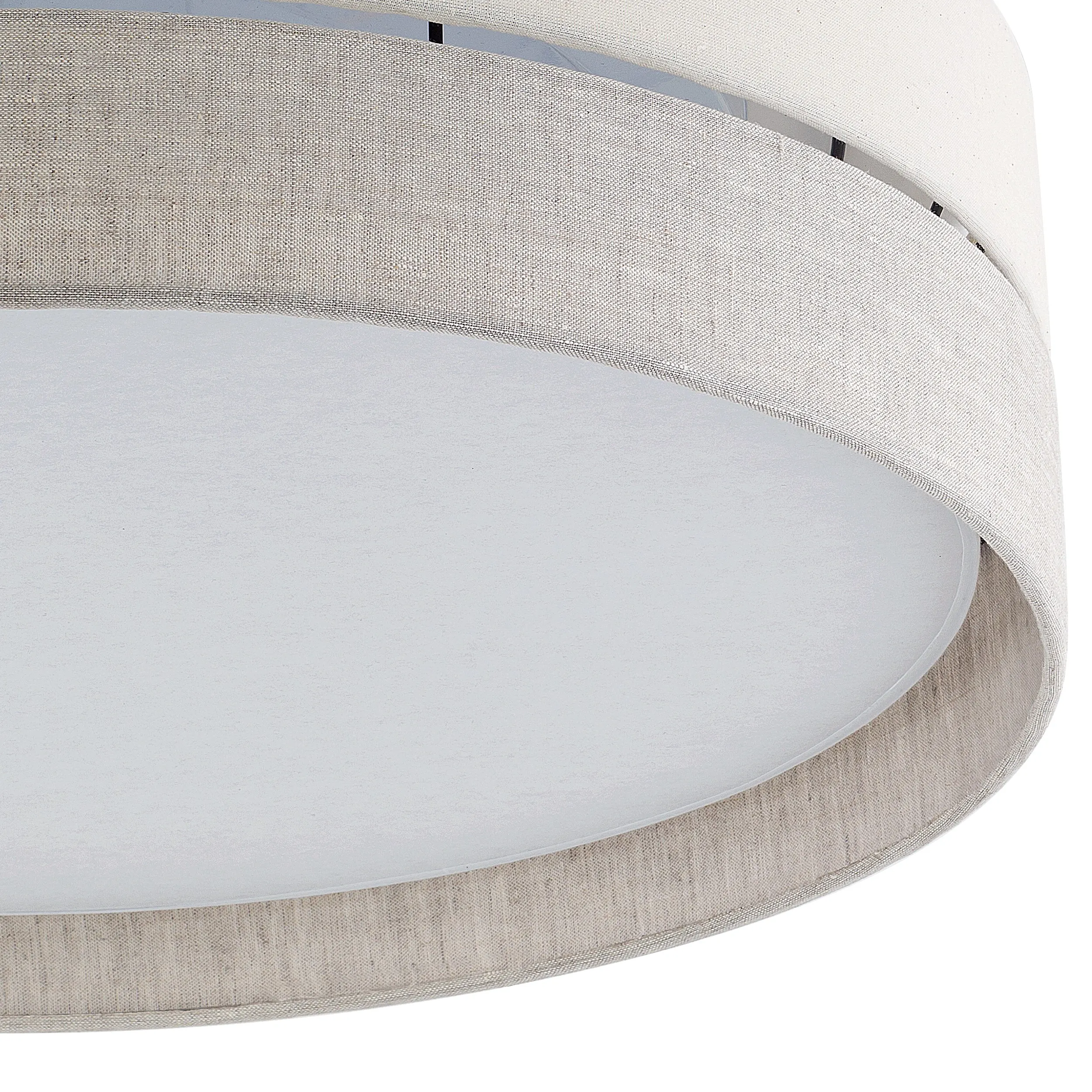 Lampa sufitowa ECO brązowa beżowa z białym kloszem 60x18cm - TK_5774