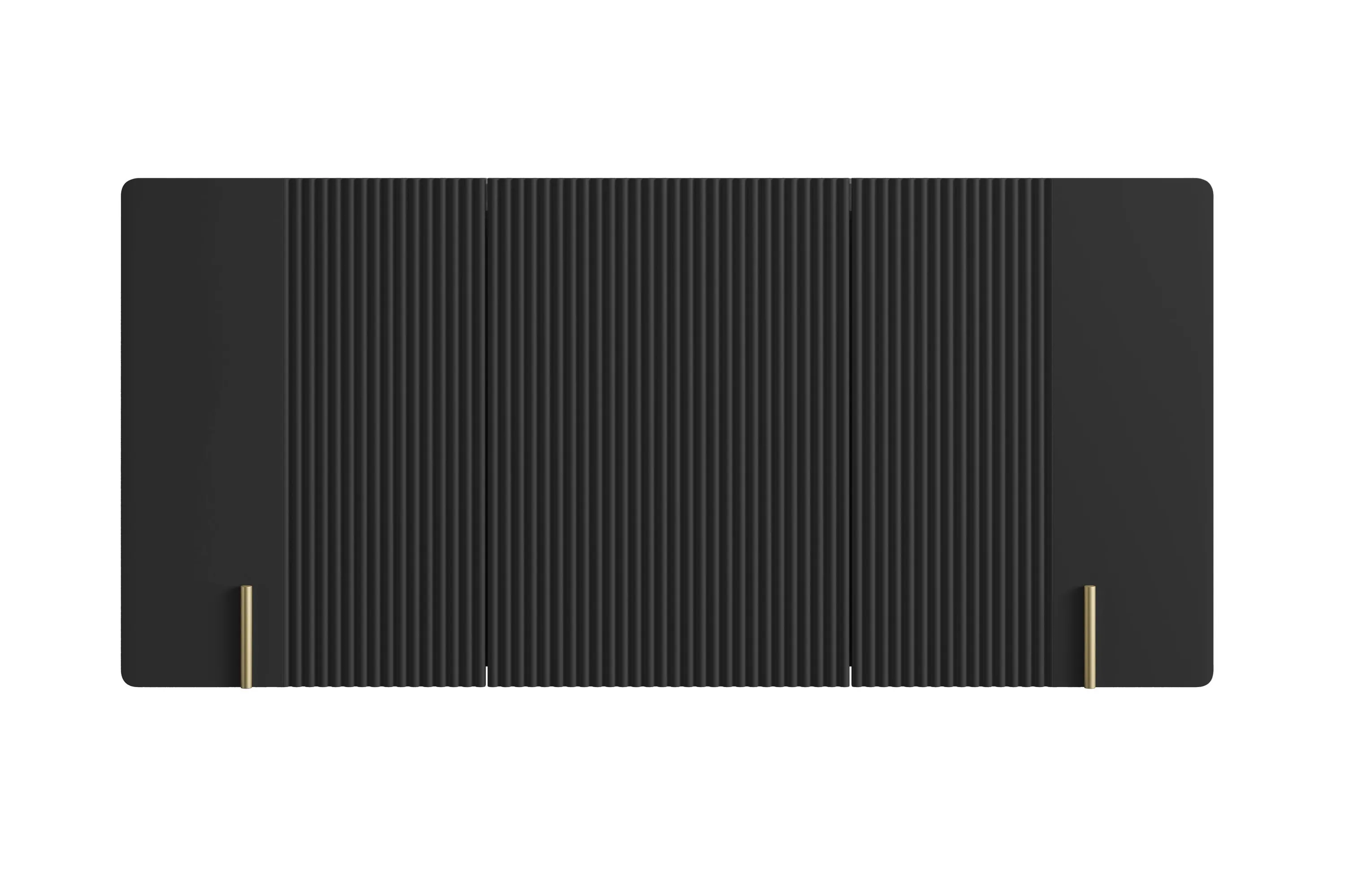 Komoda wisząca 3-drzwiowa MALMI 150cm - czarny - złoty - B_166976