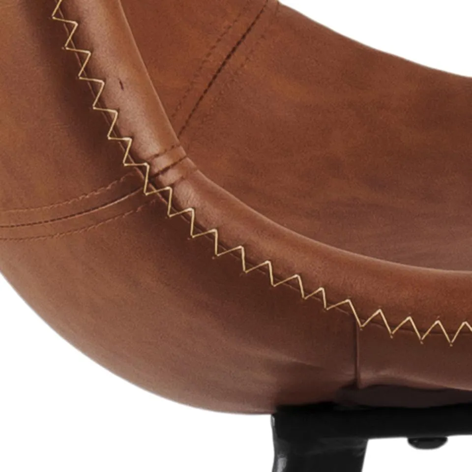 buty, kozaki, skóra, brązowy, złota nitka szycia