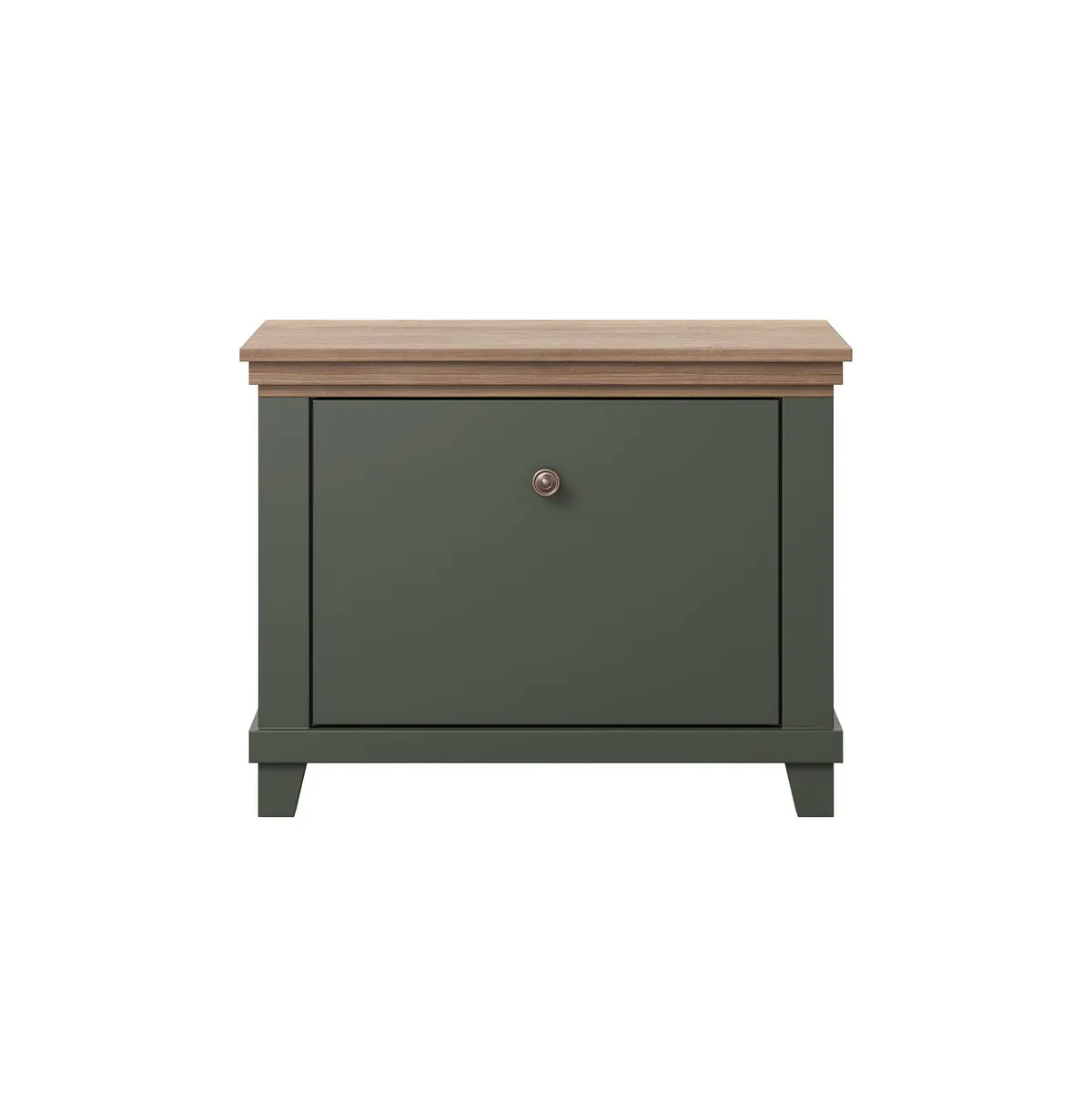 Szafka na buty z półkami EVORA 71x55 ciemnozielona/dąb Lefkas - 24ZRJU38