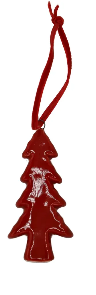 Zawieszka ceramiczna CHOINKA czerwony