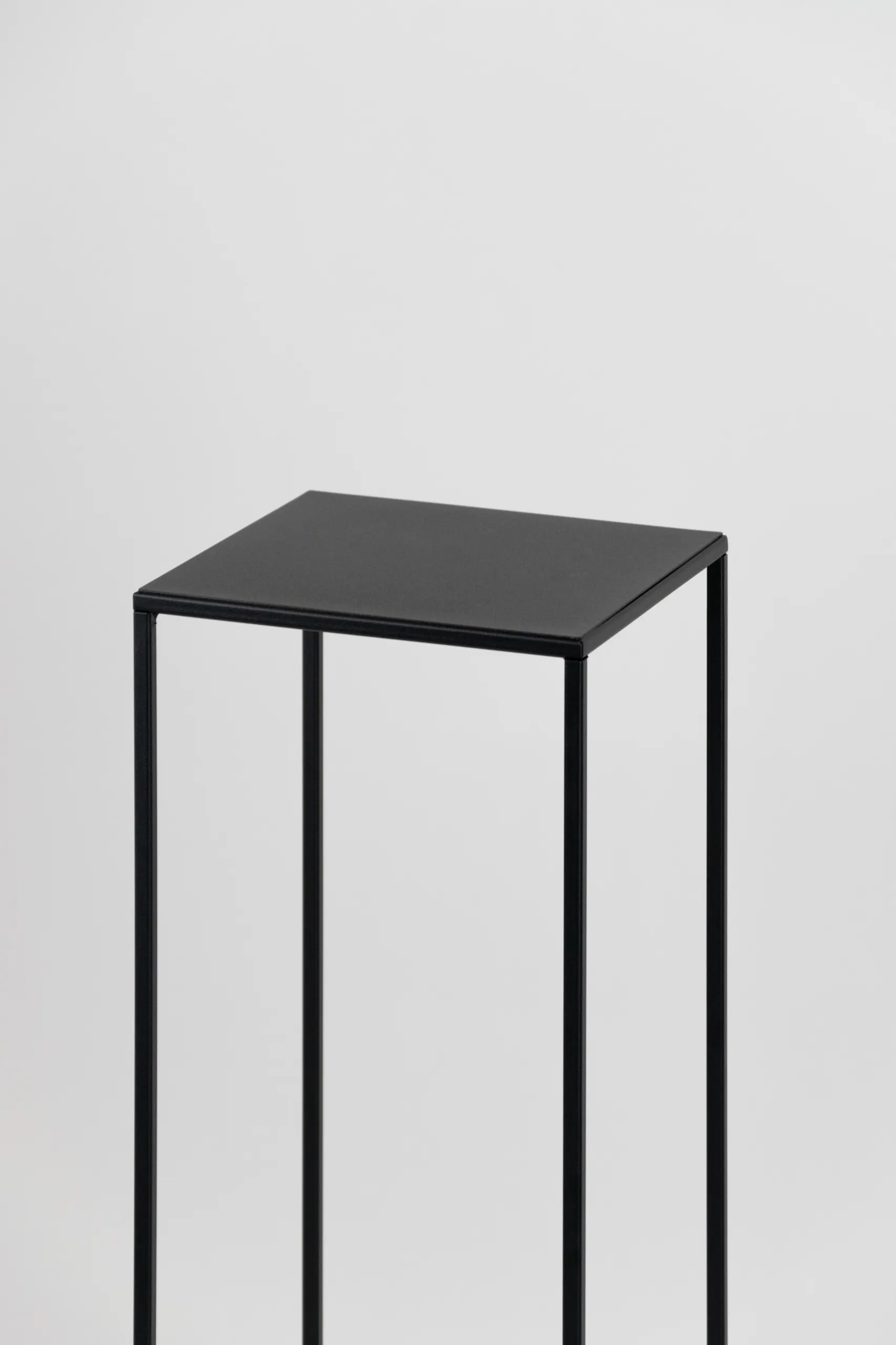 Kwietnik stojący metal drewno BREST M czarny - LD_TZ000155