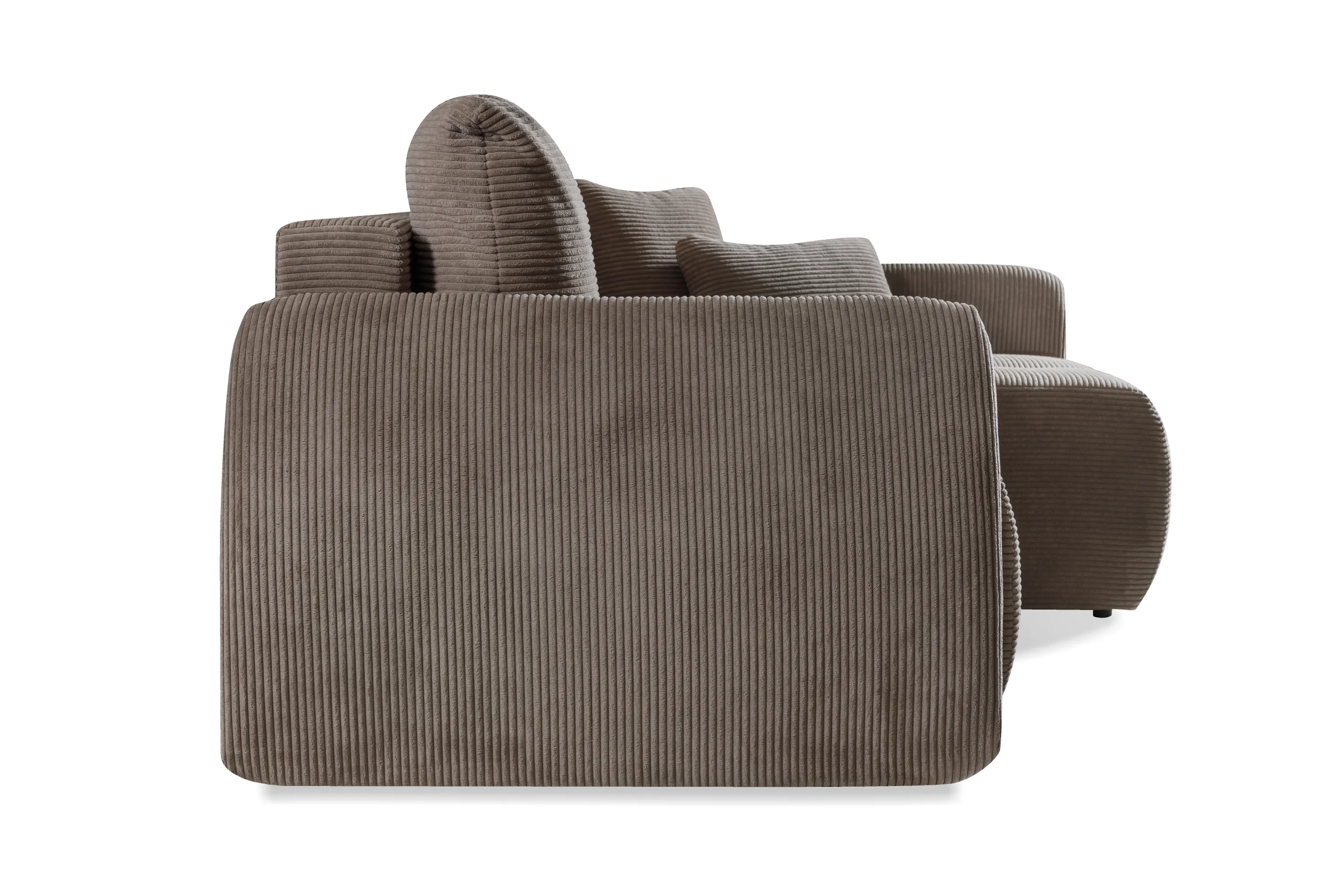 Narożnik rozkładany pikowany LUNA POSO 252 cm L/P z pojemnikiem brązowy - LUNA_POSO_03