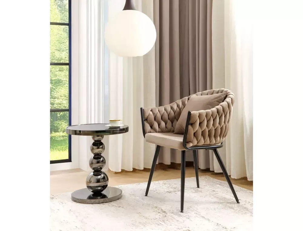 Ława mała RIMA 56x50 szklany blat czarna - RIMACFI50