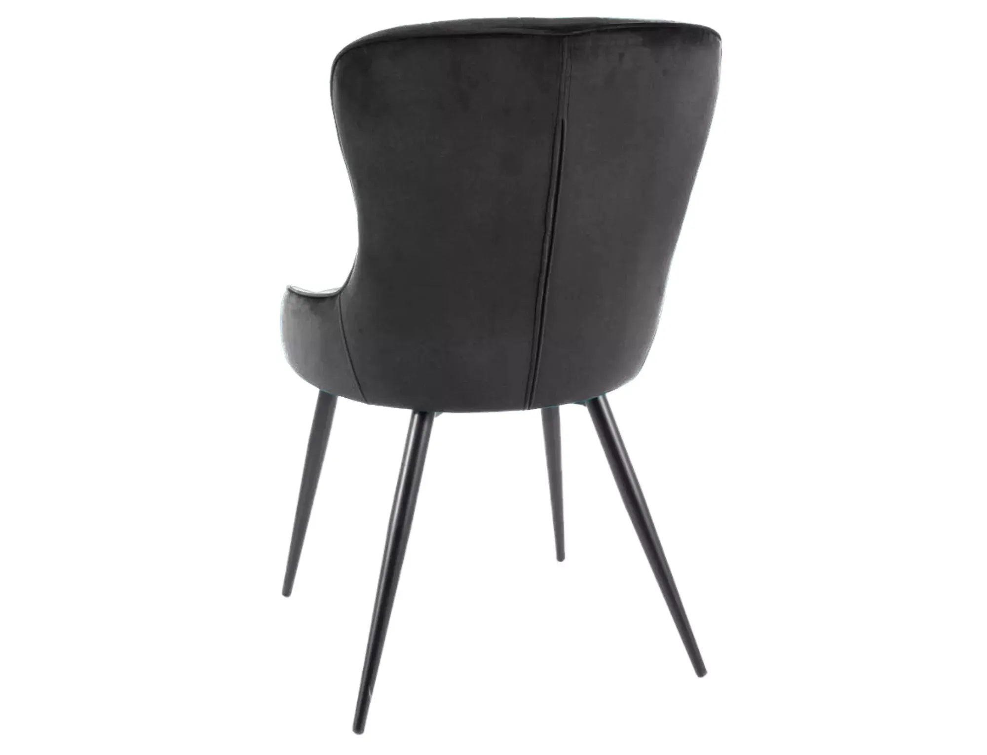 Krzesło tapicerowane LOTUS VELVET Bluvel 19 czarny stelaż czarny - LOTUSVCC