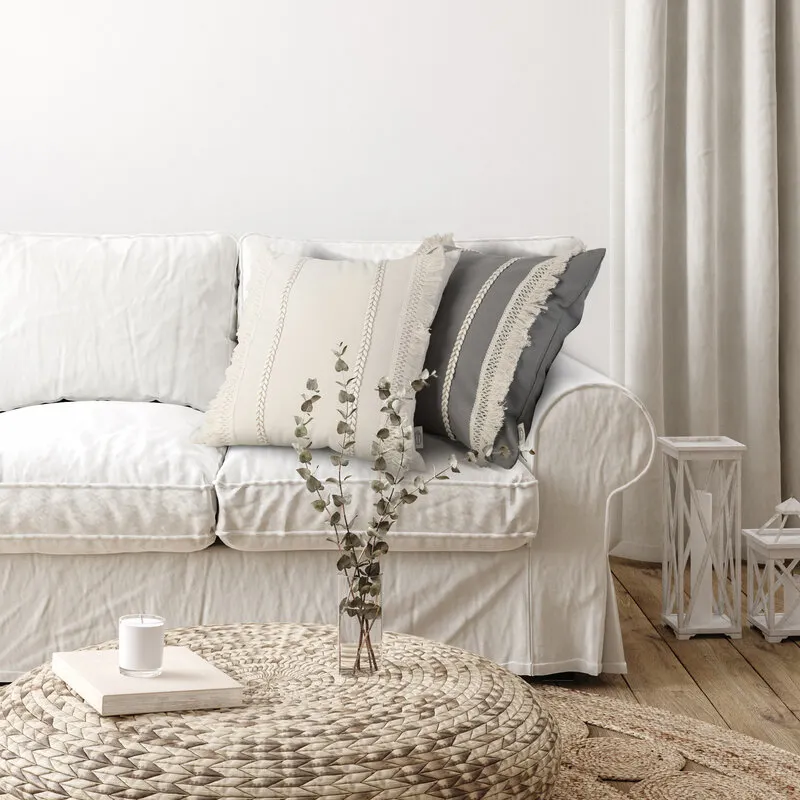 POSZEWKA BOHO 1 45 X 45 CM BEŻOWY - EU_409848