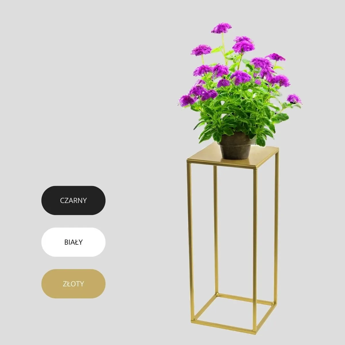 Kwietnik stojący metalowy EVRON S złoty - LD_TZ000093