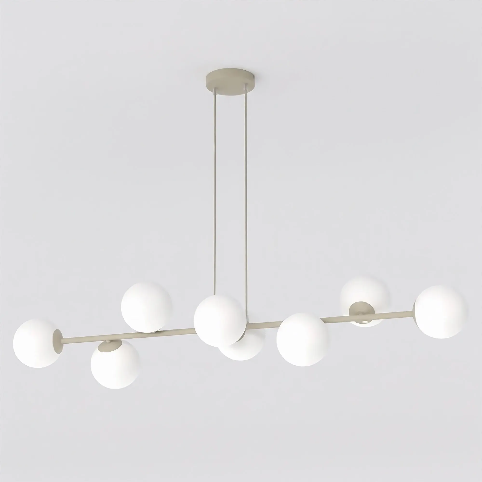 Lampa wisząca MAGNUS 8 GRAY OPAL beżowy biały