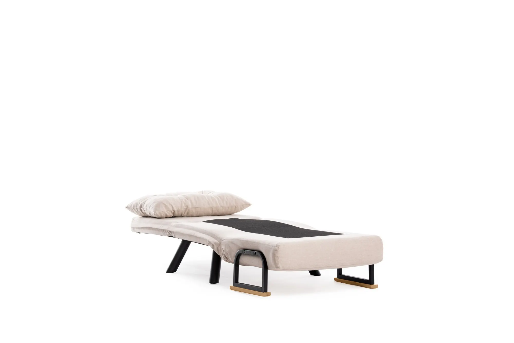 Fotel z funkcją spania SANDO tkanina lniana kremowa - ASI_859FTN2821