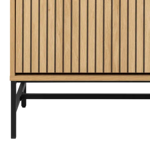 Szafka na buty 1-drzwiowa z 3 klapami ALBANY 2 efekt drewna 140x99x35 - H000024286