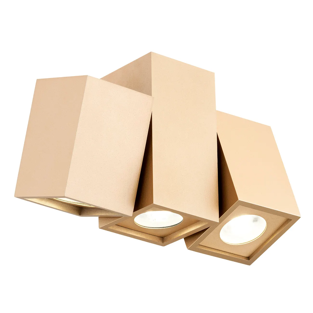 Plafon MORTIMER drewniany kubiki złoty - 6269