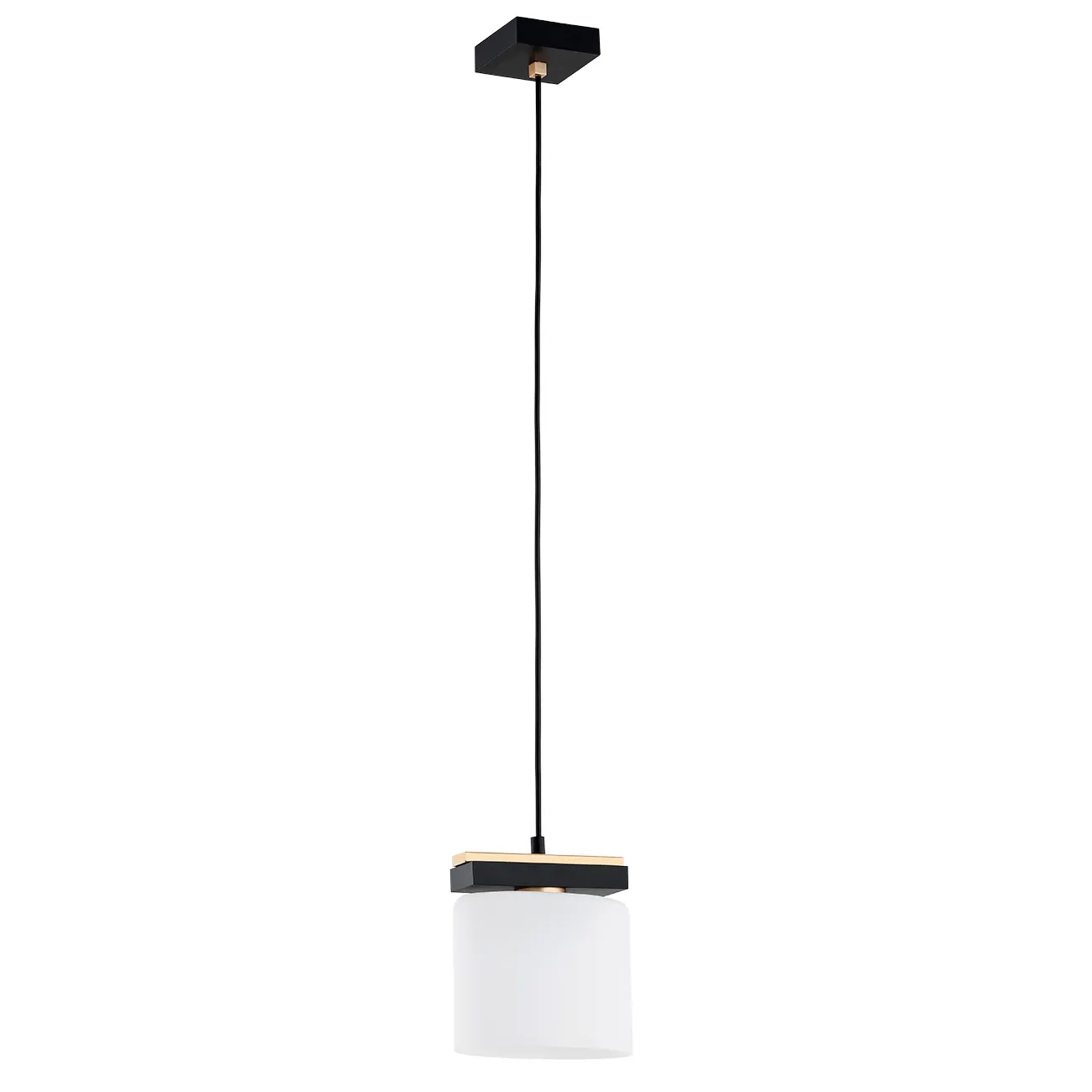 Lampa wisząca pojedyncza CANOA czarna złota biała 105 cm - 8276