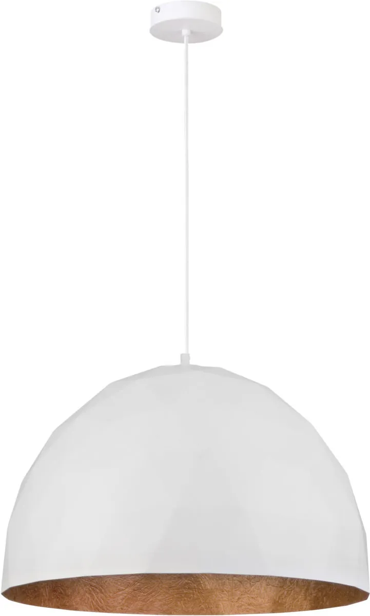 Lampa wisząca DIAMENT L biało-miedziana