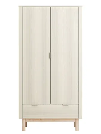 Szafa 2-drzwiowa z szufladą MILOO 100x198 beżowa - PIN_045-042-945