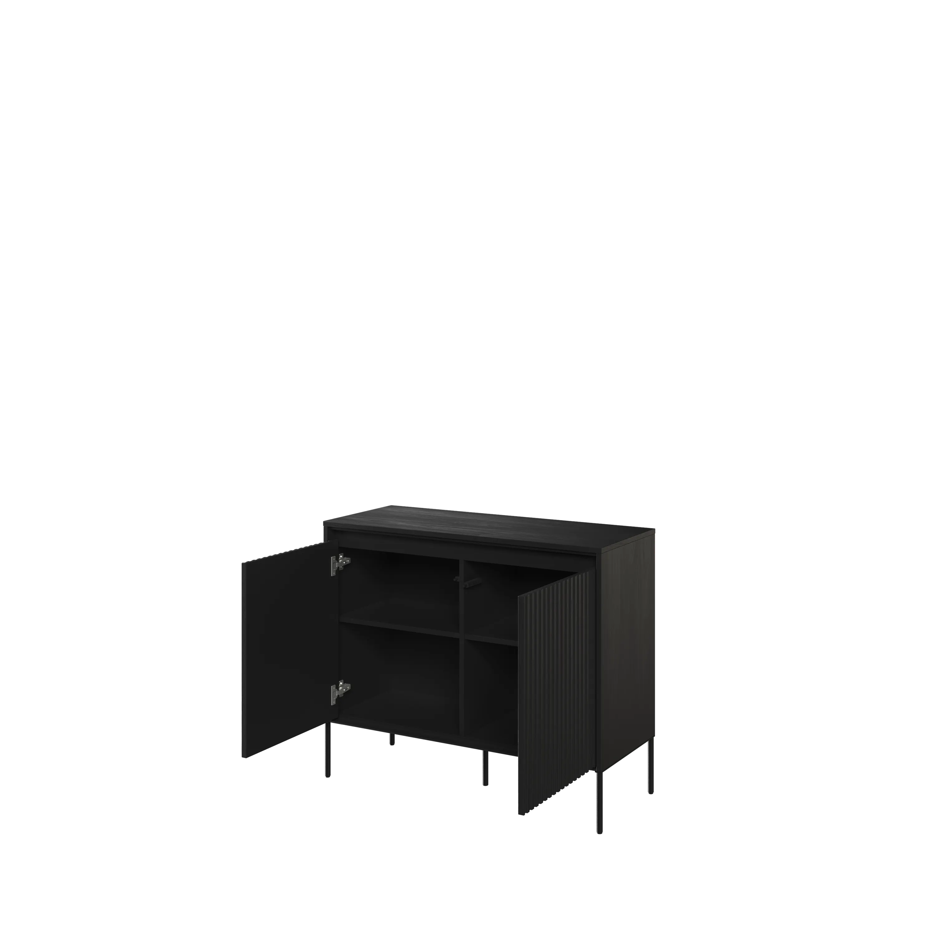 Komoda z oświetleniem TREND TR-02 2D czarna - TR2C-V2