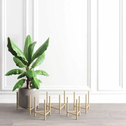 Kwietnik-stojak na donice metalowy DIJON S złoty - LD_TZ000004