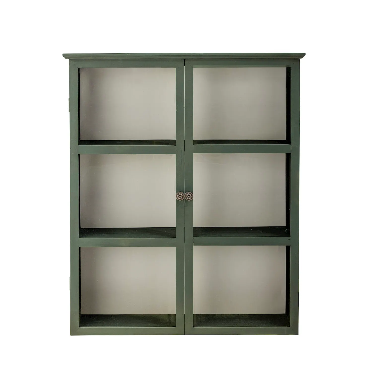 Witryna 2-drzwiowa TONE 85 cm postarzane drewno szara Witryna 2-drzwiowa TONE 85 cm postarzane drewno szara
