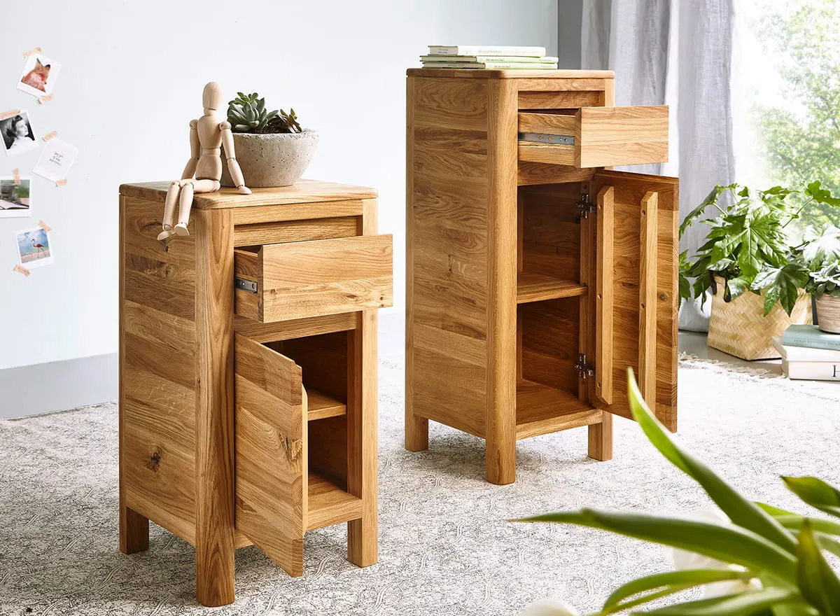 Komoda dębowa z szufladą niska Gialo 60x30x30 cm - 2SGIA22