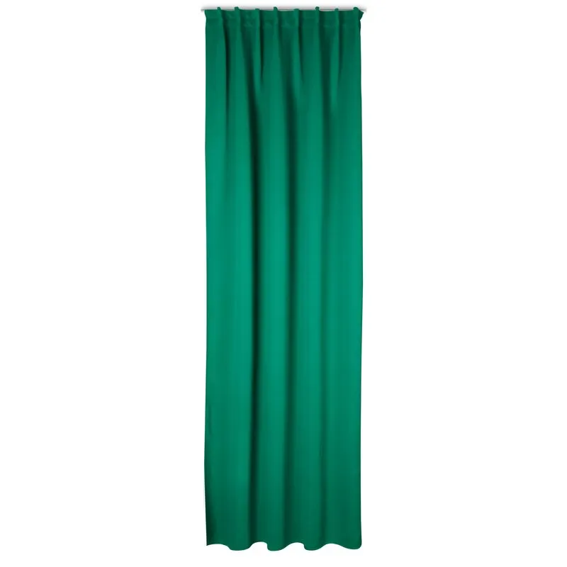 ZASŁONA GOTOWA MILAN NA TAŚMIE 140 X 300 CM CIEMNOZIELONY - EU_390147
