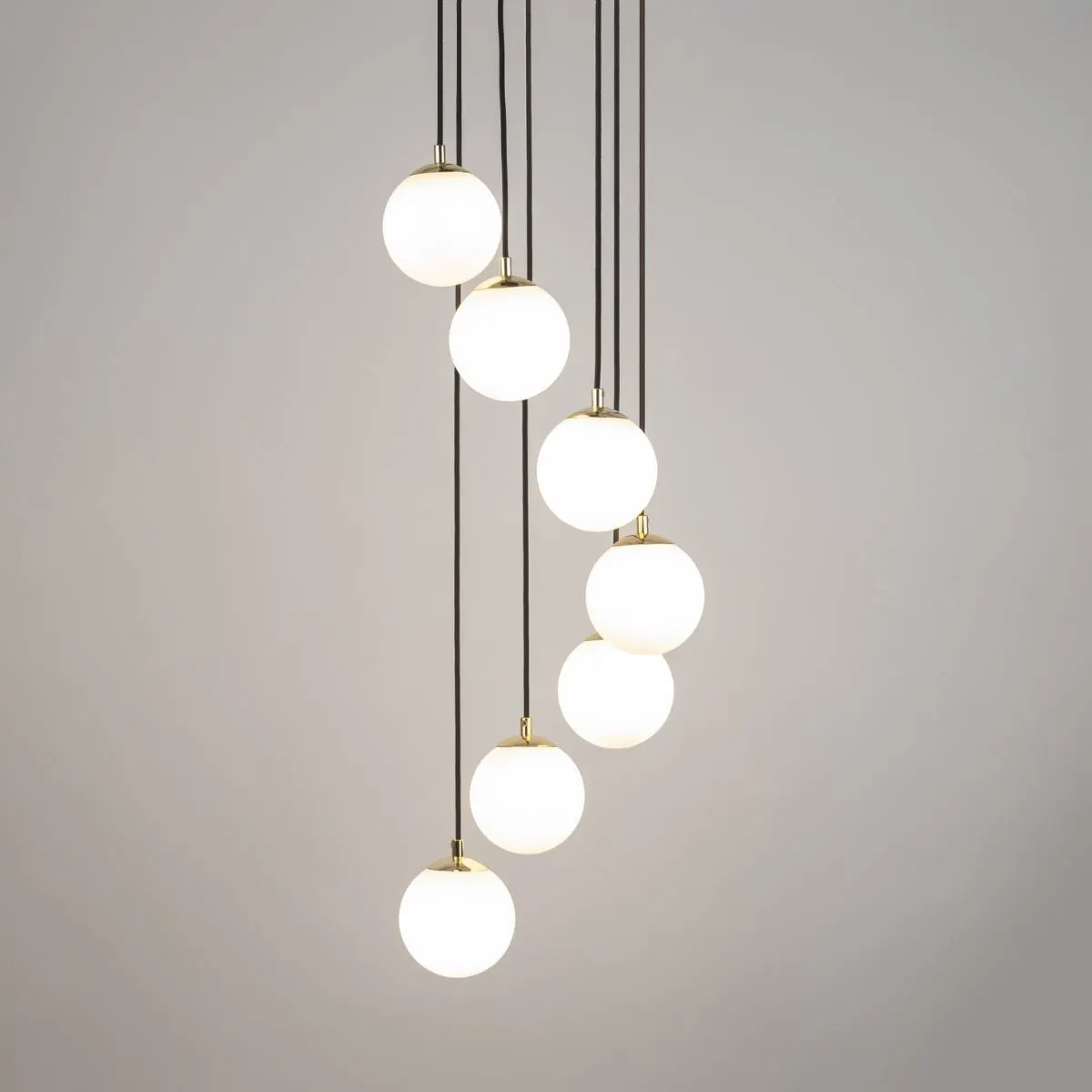 Lampa wisząca PIANO 7 czarno-biała - SI_33660