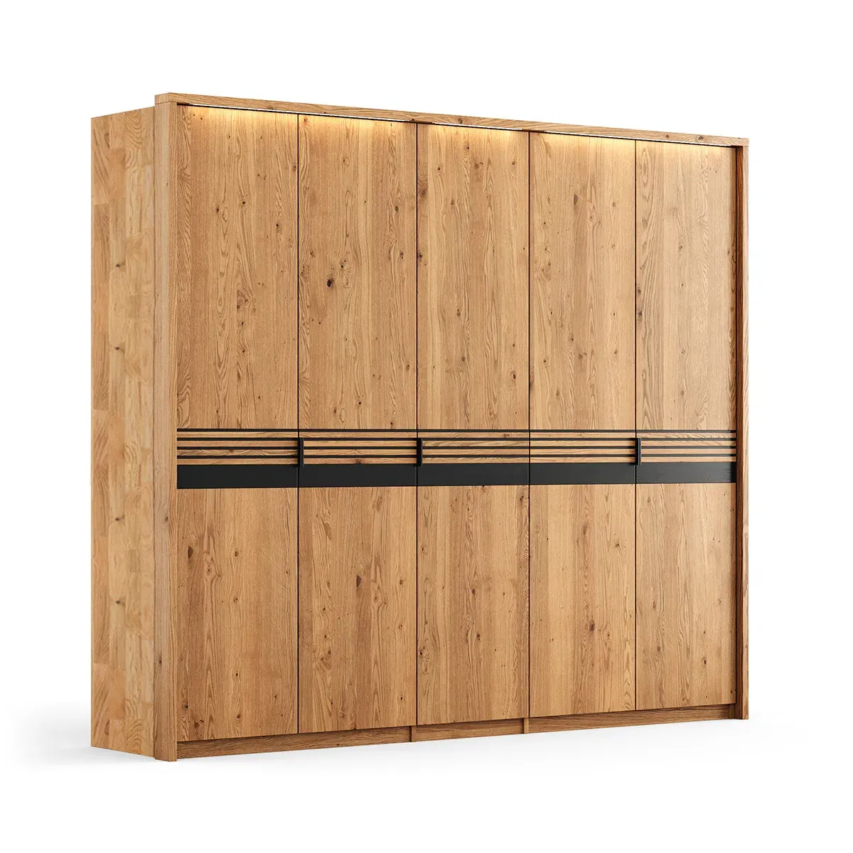 Szafa modułowa 5 -drzwiowa RAVELLO 256 cm dąb olejowany