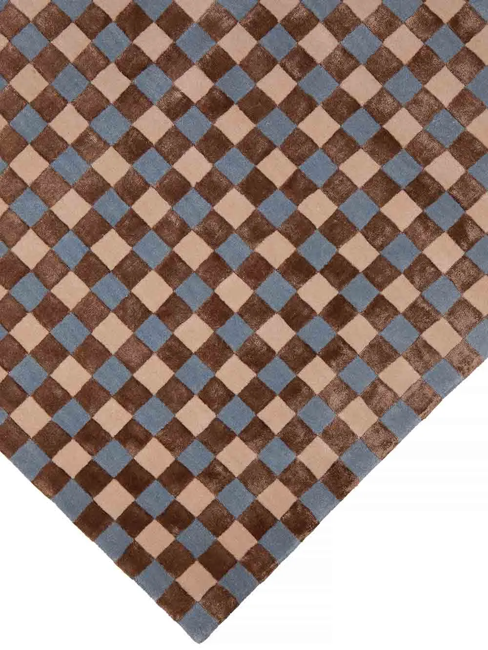 image szachownica, wzór, tkanina, materiał, kolor brown-blue-beige