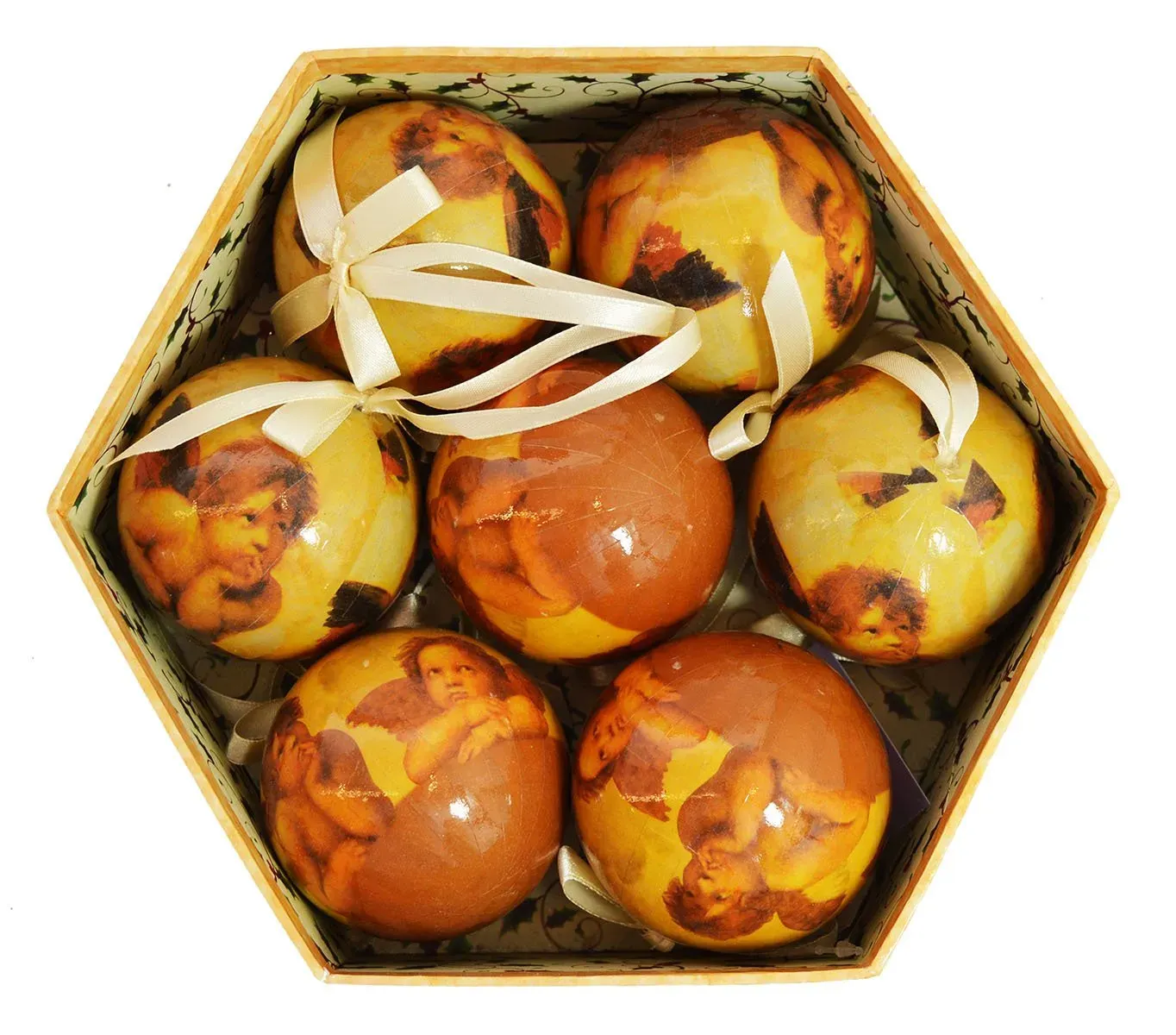 Komplet 7 bombek w ozdobnym pudełku 6826 wielokolorowe