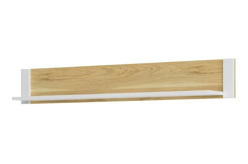 Półka wisząca BARRIS 35 orzech biała 140x21x20cm