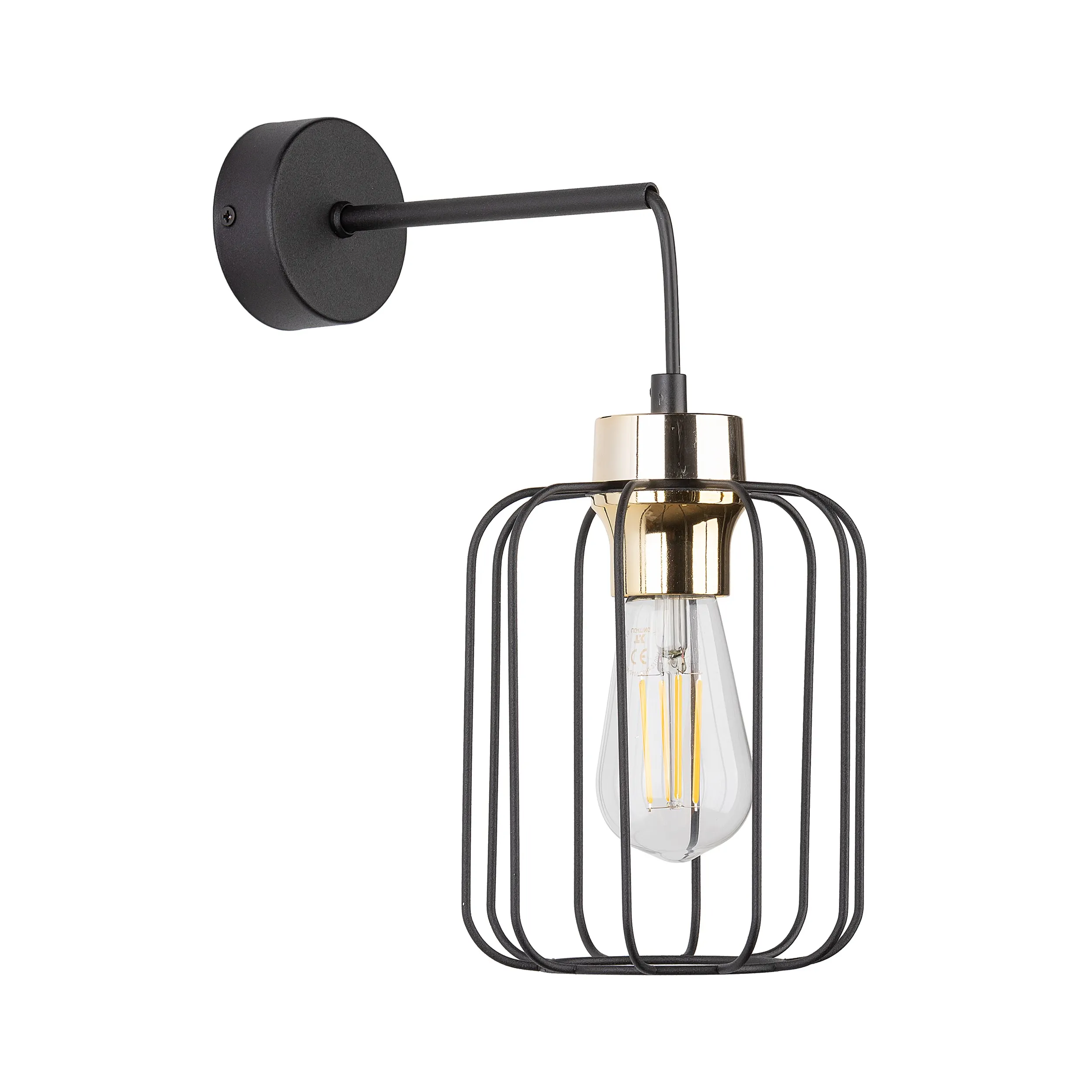 Kinkiet GALAXY czarny ze złotym elementem 33x26x15cm - TK_4742