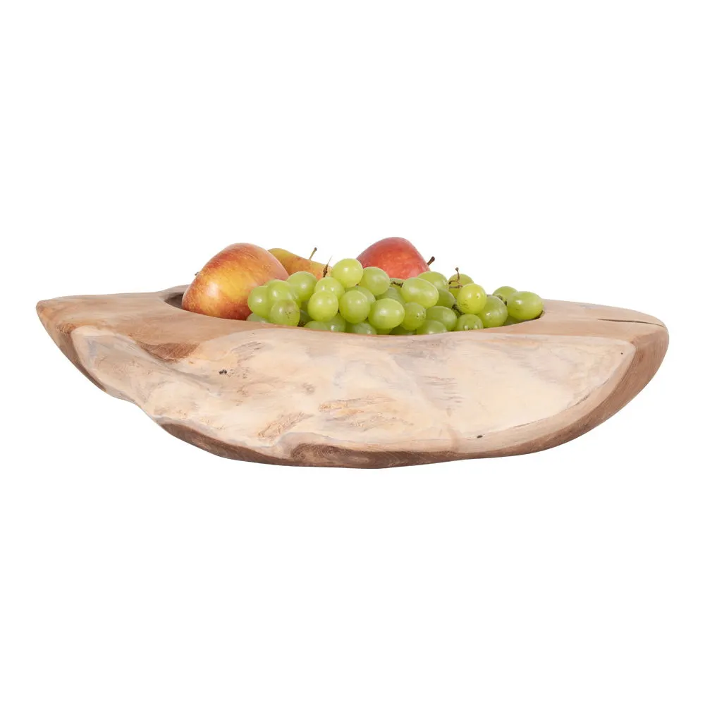 Miska teakowa RIO fi40x12 cm naturalna - 4501012